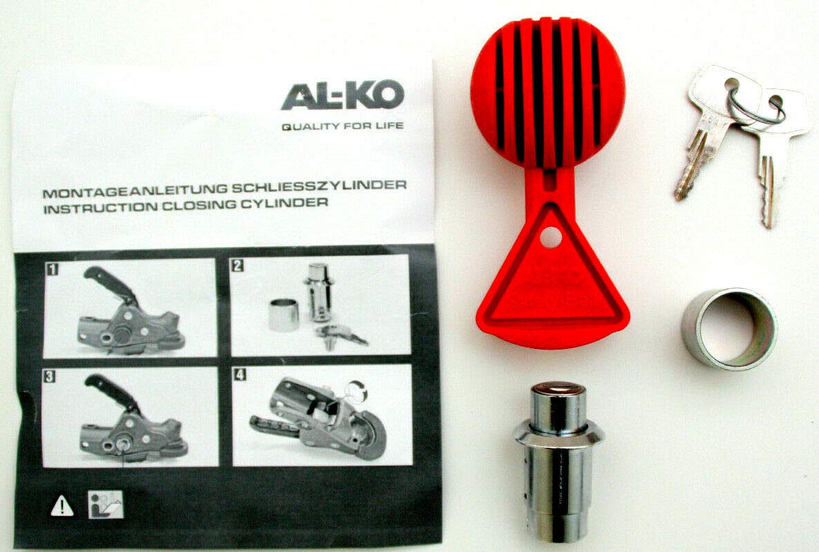 trailer parts4u Sicherheitsschloss Schloss für AK 301/351 Rot mit Safetyball 1222 692