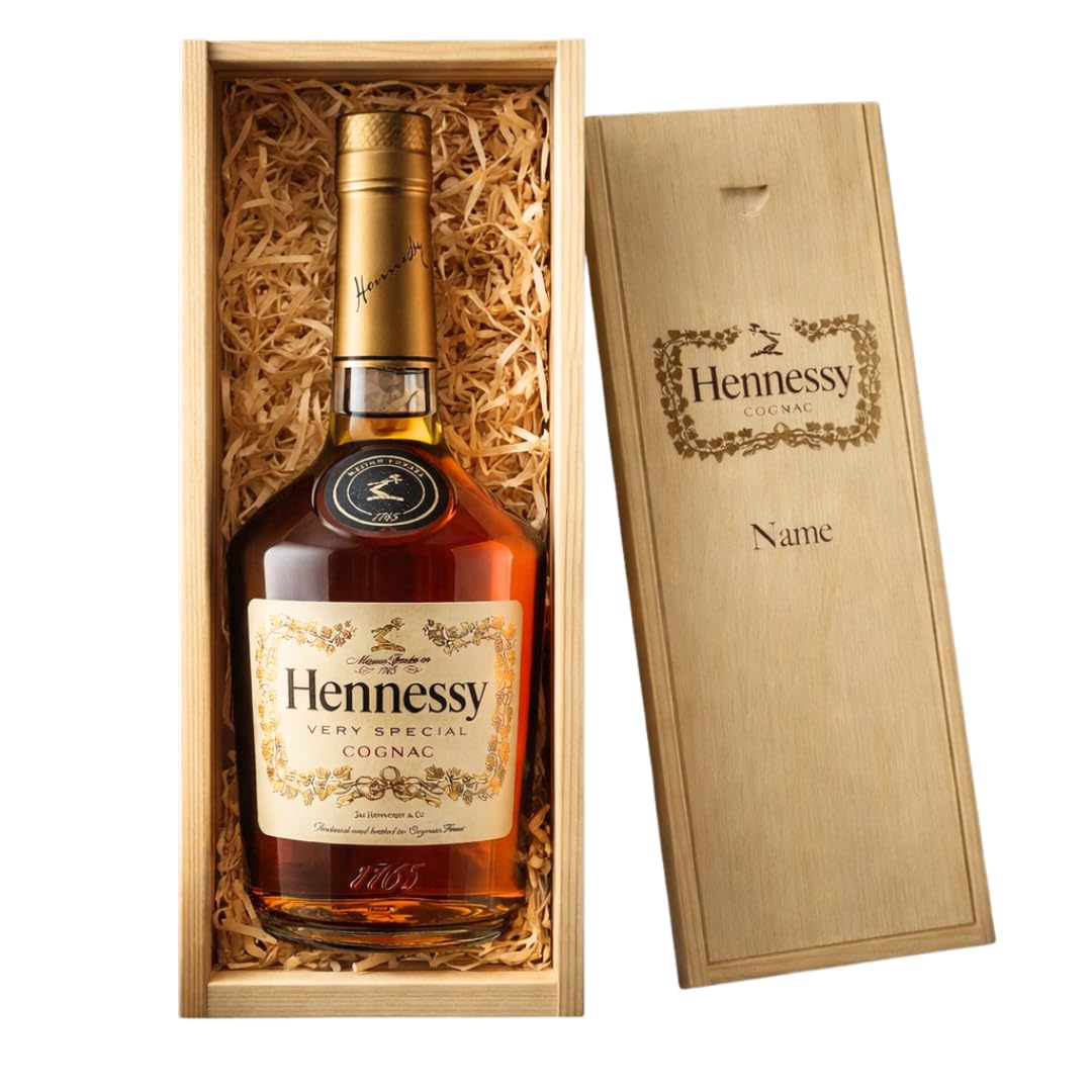 Personalised Hennessy Very Special Cognac in Wooden Gift Box