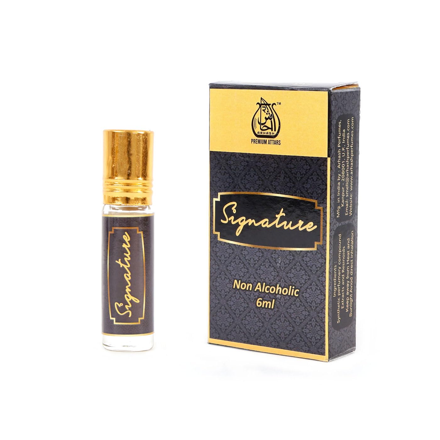 Arhash Premium Signature Non-Alcoholic Attar, 6 ml Roll-On, Natural Fragrance, Long Lasting, For Men & Women-image-6