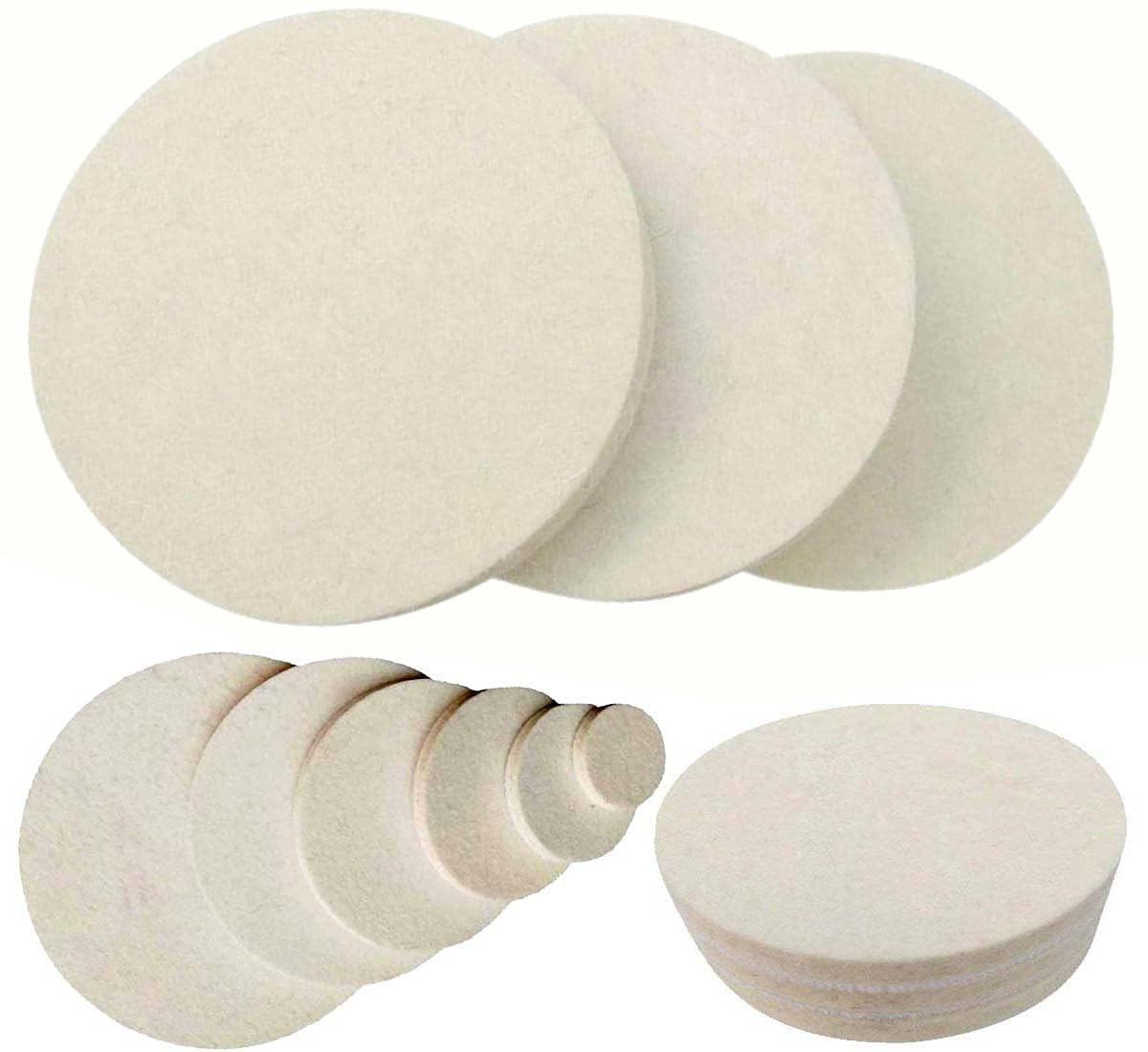 DIY Crafts 5x1., 1inch Felt Pad Only, Wool Felt Pad For Disc Polishing Pads Backing Pad with Drill Adapter Kit Grind and Polish Glass Plastic Metal Marble Car Body Poli(5x1., 1inch Felt Pad Only) (B09D3H4DPY) Amazon Price History, Amazon Price Tracker