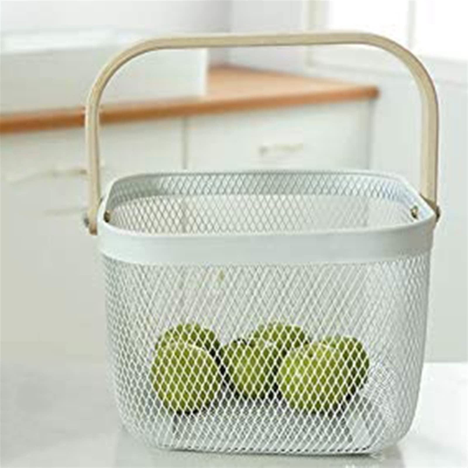 Ei Mand Thuis Keuken Kip Ei Mand Met Natuurlijke Houten Deksel Cover Mesh Ijzerdraad Opbergtas Fruitschaal (2 One Size