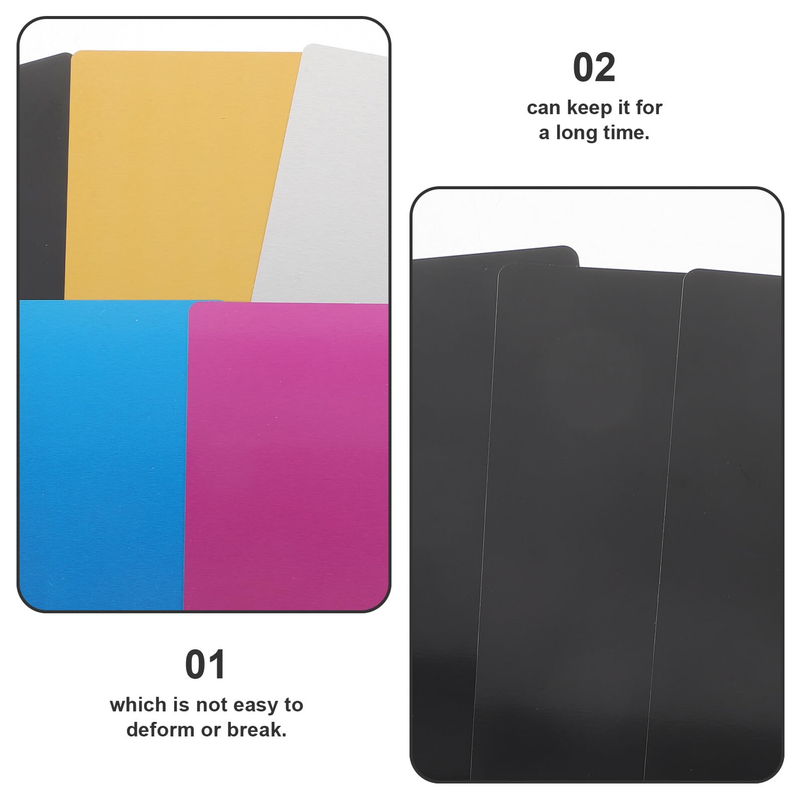 SHINEOFI 5 Juegos Tarjetas De Presentacion Tarjeta De Visita De Bricolaje Tarjetas De Visita De Metal Para Grabar Grabadas De Nombre Aluminio 25 Piezas * 5