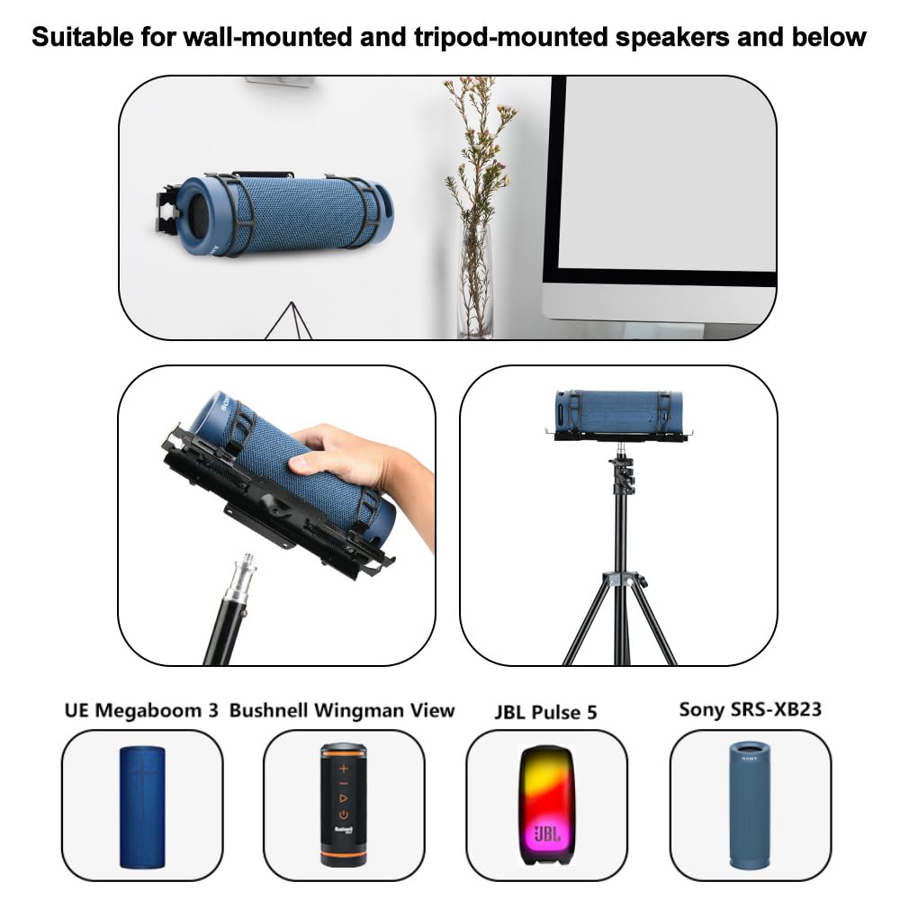 Soporte de Pared para Altavoces Charge 6/5/4/3 y Flip 7/6/5/4. Soporte de Techo metálico para Altavoces de 6,6 a 9 Pulgadas.