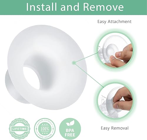 Miniatura 6 de Insertos de brida de silicona de 0.787in compatibles con Lansinoh, Elvie, Willow go, for Spectra, Momcozy Mom S12, Amada MYA, Bellababy, Freemie,