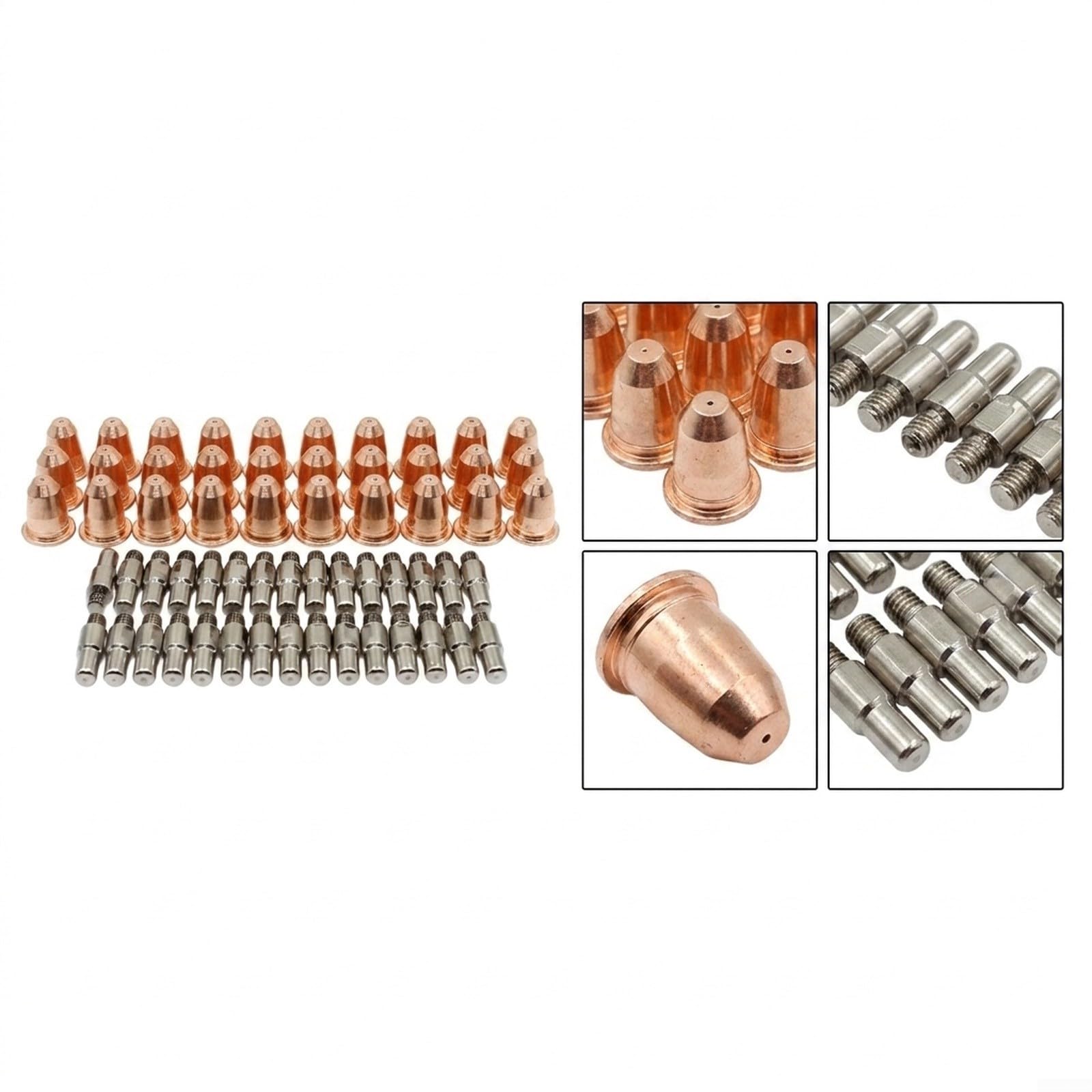 60-teilig Plasmaschneider Ersatzteil Set für s45 Elektroden Düsen 30x Elektrode PR0110 30x Düse PD0116-8 für s45 Brenner für plasma Verbrauchsmaterial Kit für s45 60 Teile Hochtemperatur Ersatzteil