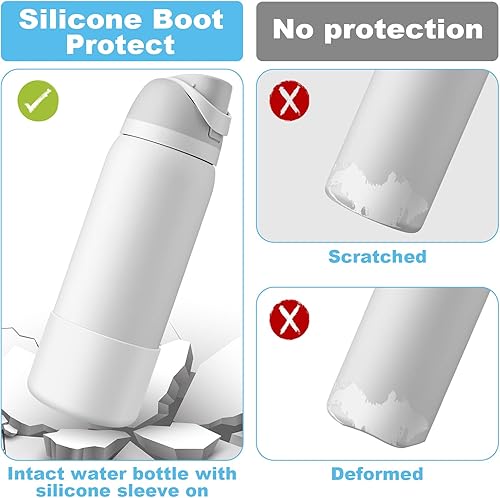 Vista 54 de 2PCS Silicone Water Bottle Boot for Owala 24oz 32oz 40oz, Anti-Slip Protective Sleeve Bottom Bumper Protector for FreeSip, Twist, and Flip Stainless