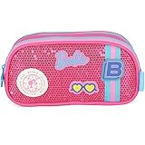 Estojo Triplo, Luxcel, Barbie, Pink, com Paetê