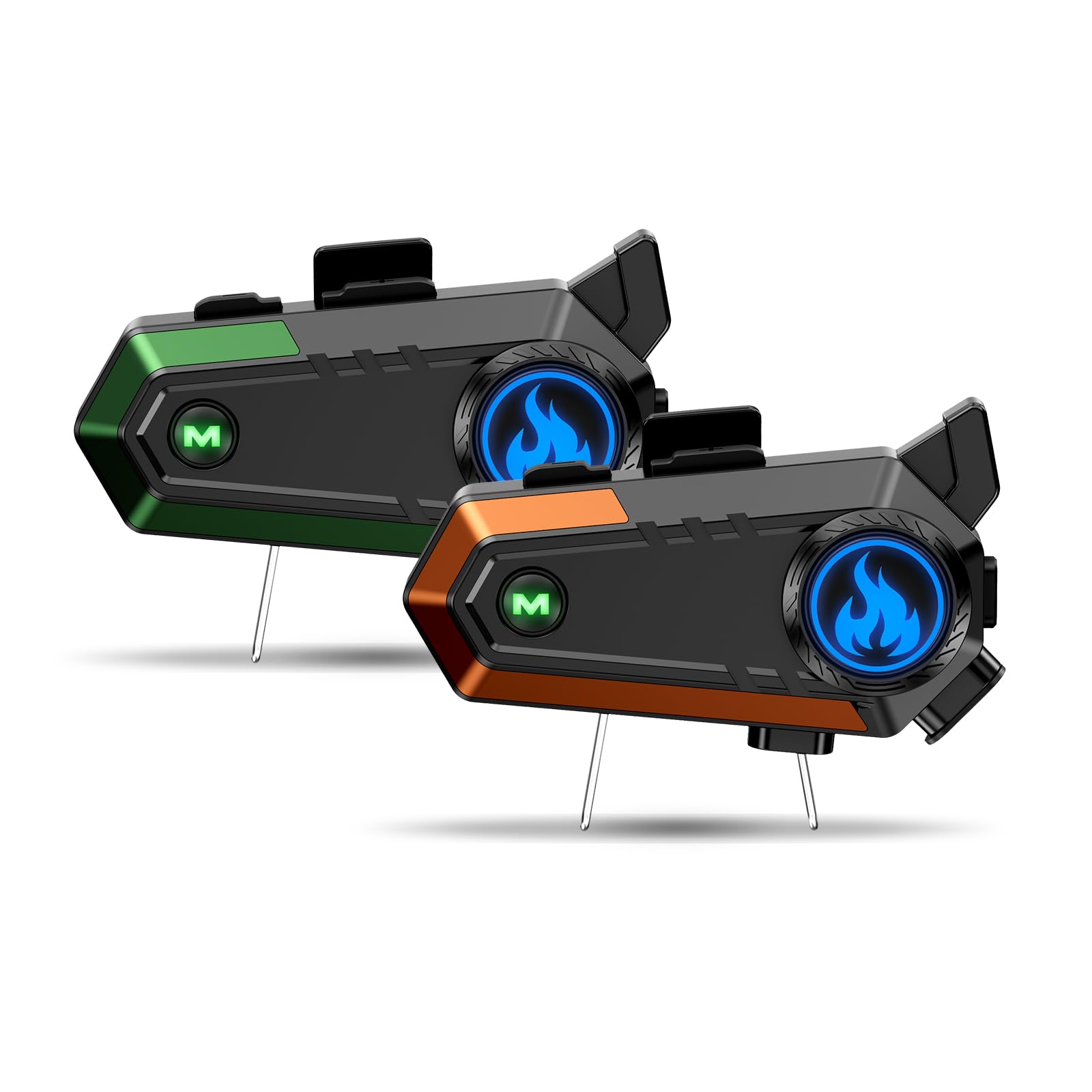 EDYELL Motorcycle Bluetooth Intercom for Helmet|Connecting 2 Riders|Upto 600mtr Range|Wireless 50MM Bluetooth Helmet Headset|IPX6 Waterproof|Compatible with All Helmets (C9 2pcs)