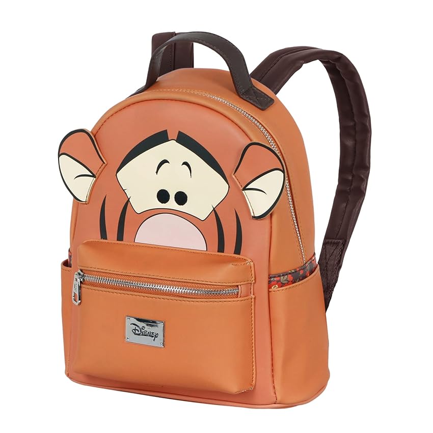 Disney Winnie The Pooh Tiger Face-Zaino Heady, Arancione, 24.5 x 29 cm, Capacità 8 L