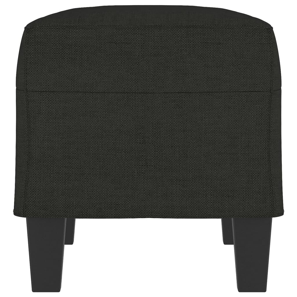 Ławka do siedzenia czarna z materiału 70 x 35 x 41 cm z tapicerką, drewniana rama, wielofunkcyjna ławka do korytarza, sypialni, salonu, jako taboret lub otomana z miejscem do przechowywania i