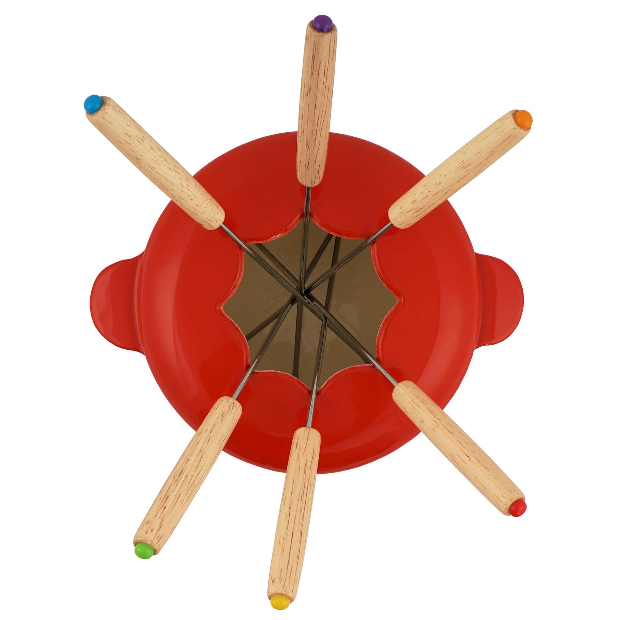 Set Fonduta BBQ-Toro In Ghisa Per 6 Persone - 2 Litri, Con Bruciatore E Forchette, Per Formaggio, Carne O Cioccolato - Foto 6