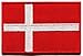 Flag of Denmark Danish Danes Europe Vikings 1.88 x 2.75 inches Embroidered Applique Iron-on Patch Size Medium S-904