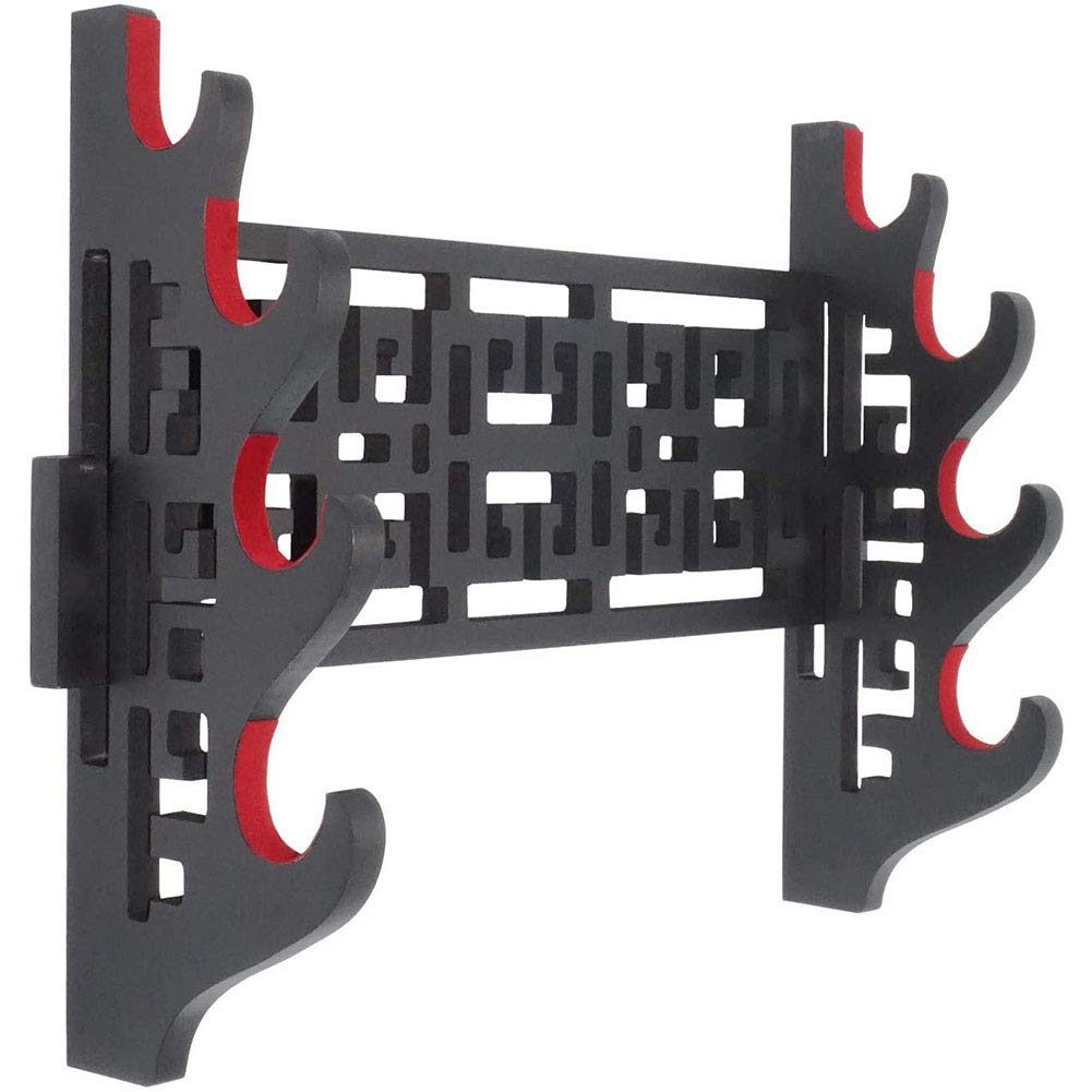 Z-Fiber Supporto per Spada Supporto da Parete in Velluto Imbottito Katana Supporto Samurai Porta Spada espositore Dragon Grucci,4 Tier