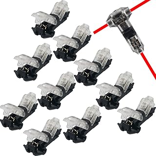 CTRICALVER Double T-Type Wiring Connector Wiring Branch Connector Easy and Quick Wiring Installation Branch Wiring Low Voltage Electronic T tap connectors [Set of 10]