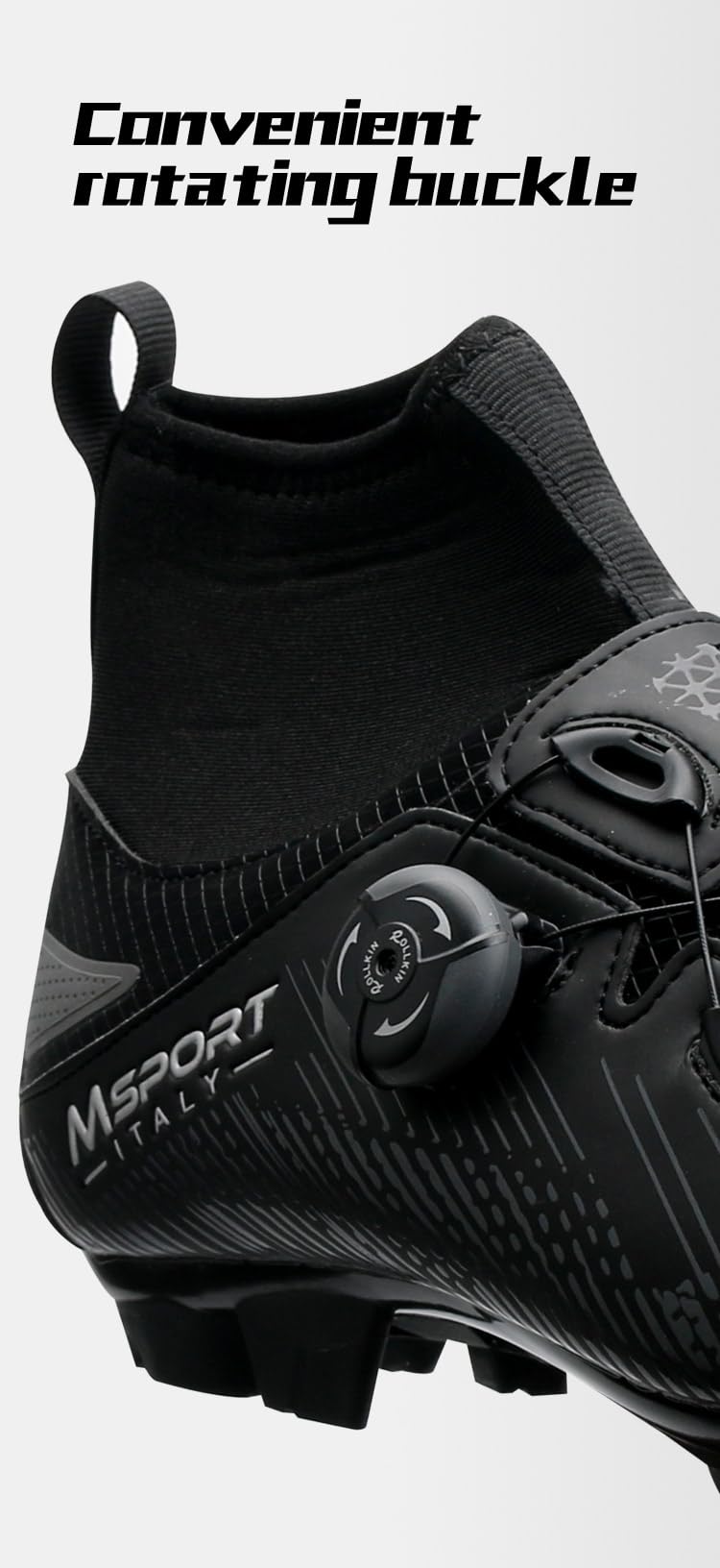 Buty rowerowe na zimę, antypoślizgowe, odporne na deszcz, buty na rower górski dla mężczyzn i kobiet, kompatybilne z pedałami SPD, czarny, 38 EU