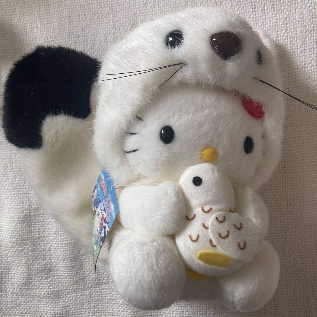 Amazon.co.jp: 変身キティ ぬいぐるみ レア 北海道限定 オコジョ 