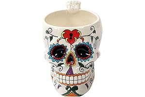 Pacific Giftware White Tribal Day of the Dead Love Lock Sugar Skull...