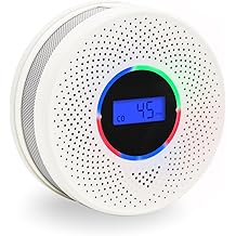 10-Year Battery Wireless Interconnected Smoke and Carbon Monoxide Detector, Smart Interlink Smoke CO Alarm with Digital Display, Fire and CO Combo Alarm for Home (1 Pack)