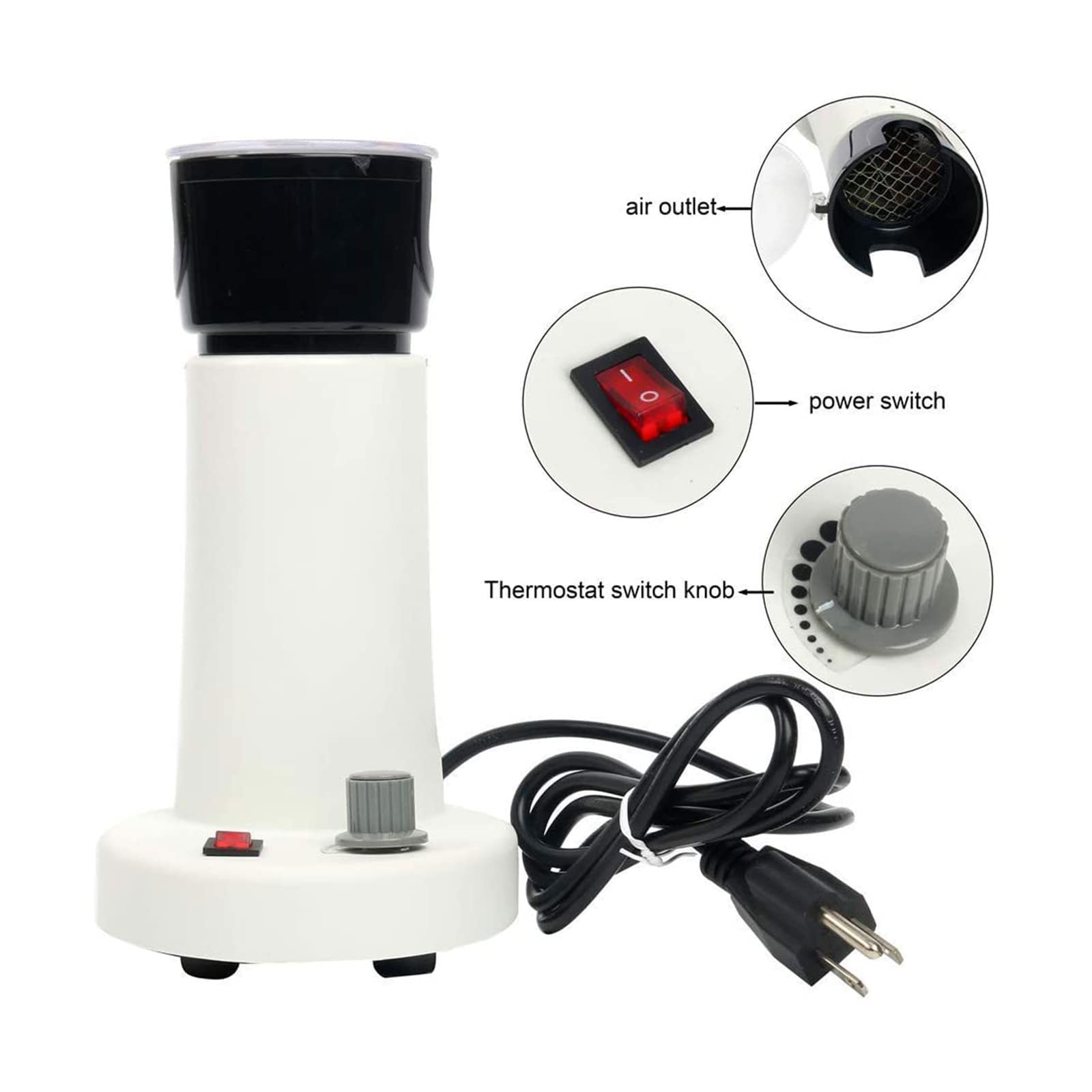 Calentador de Montura de anteojos, Calentador de Montura de anteojos ópticos, Calentador de Montura, Temperatura Ajustable de 70 ℃ -130 ℃, Control de Temperatura para Industrias y talleres de proces