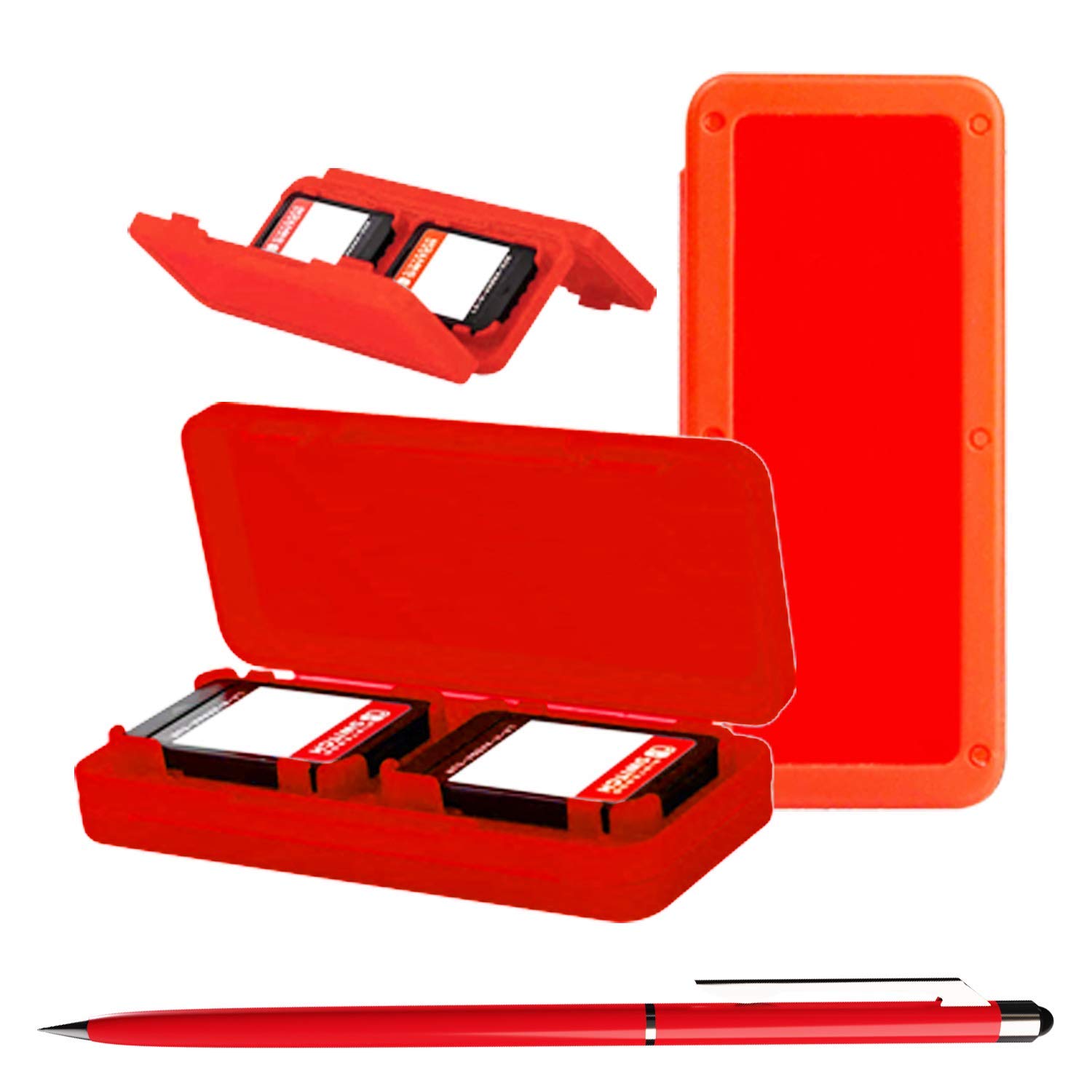 Kit Accessori per Nintendo Switch Lite - Include: Custodia e Pellicola Protettiva Switch Lite, Grip Case Cover, Cavo USB, Cuffie, e Altri Accessori Switch Lite - Rosso