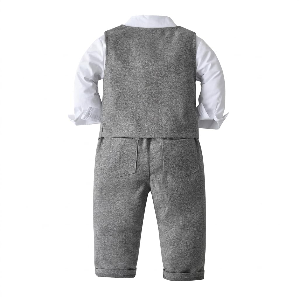 Elegante Jungen Set mit Hemd, Weste und Fliege - Ideal für besondere Anlässe