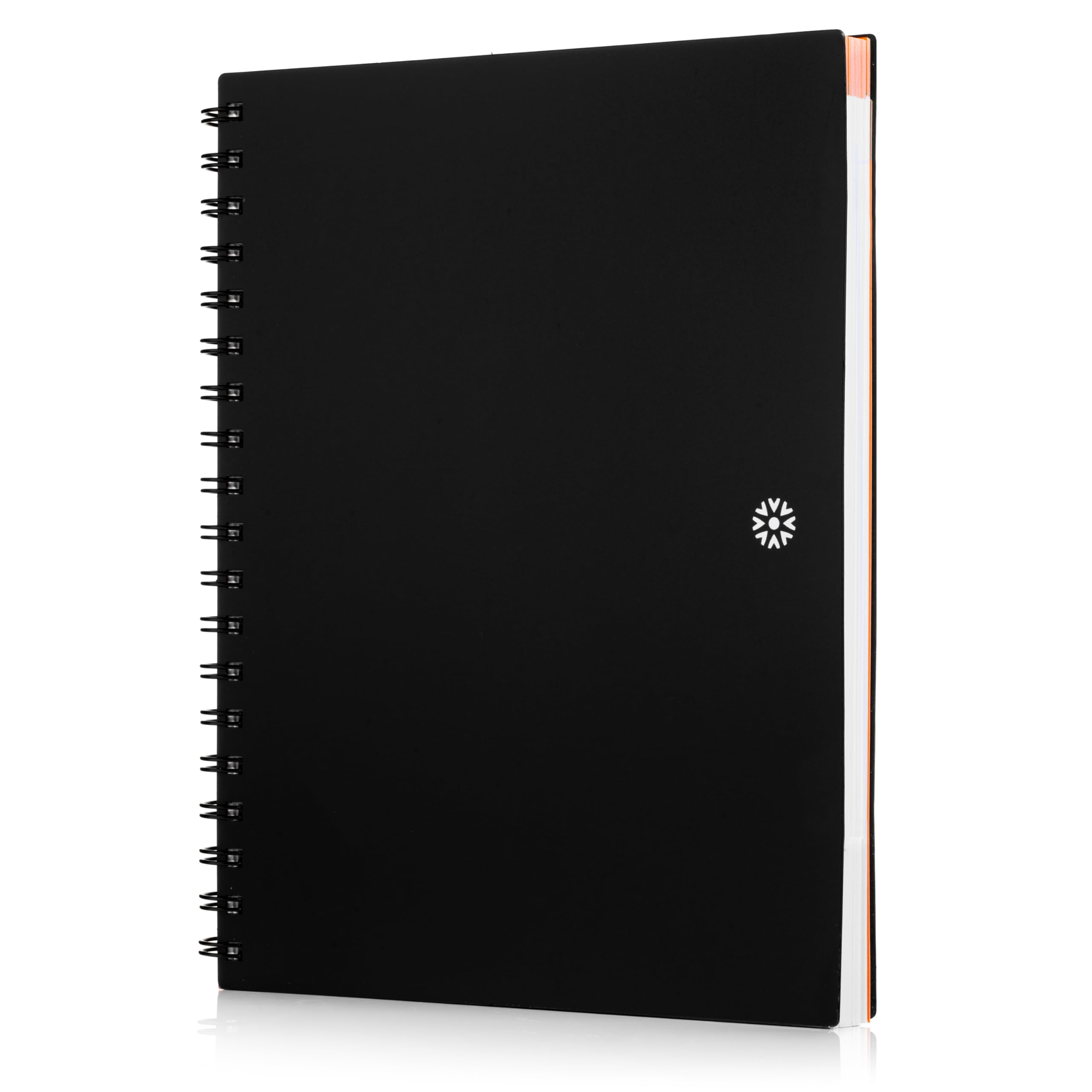 Notsu Dotted Notebook | Minimalist Bullet Dotted Journal, 160 Dot Grid Pages, 120 gsm Thick Paper, 7.6" x 9.8" B5, Black