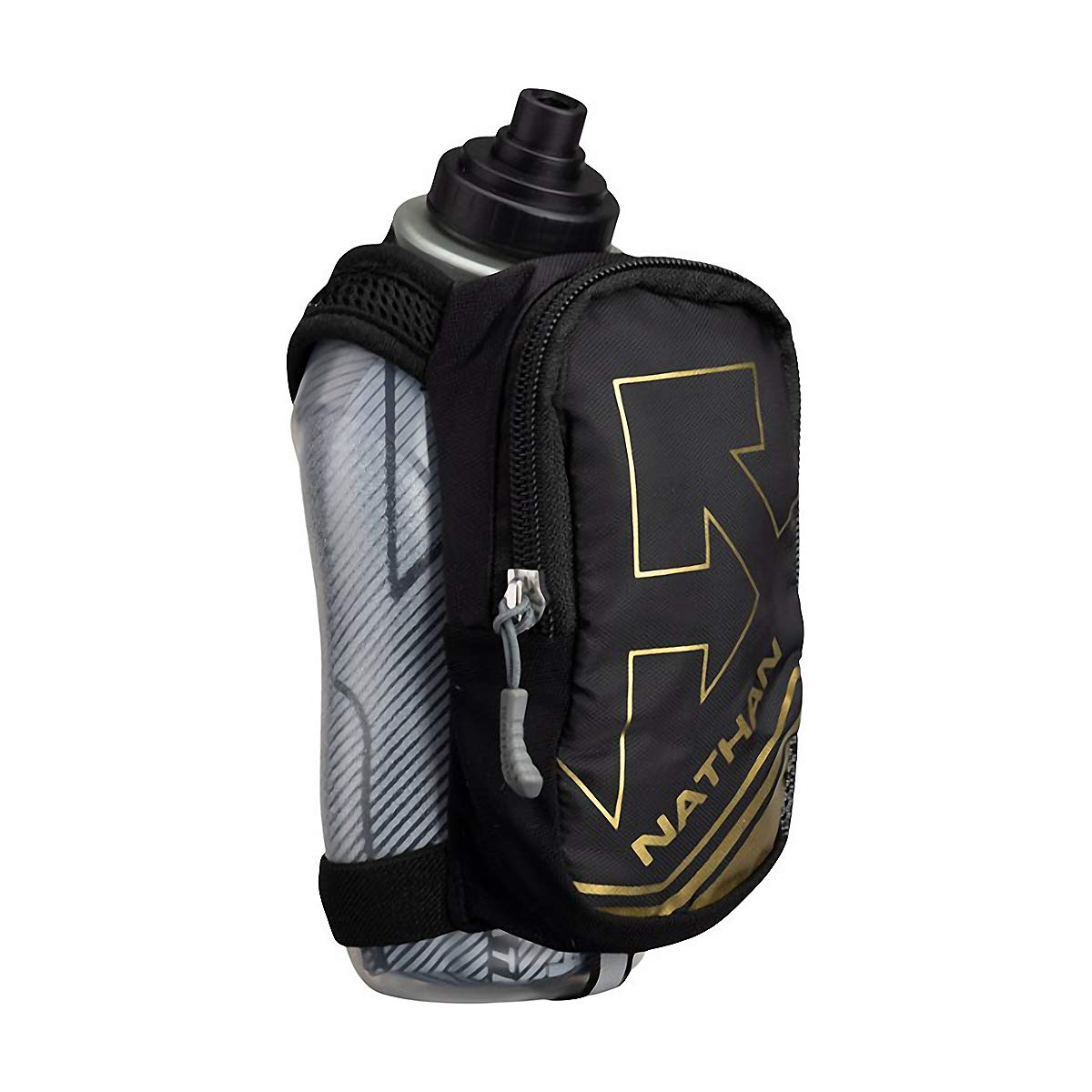 Nathan SpeedDraw Plus Insulated Flask, Handheld Running Water Bottle. Grip Free for Runners