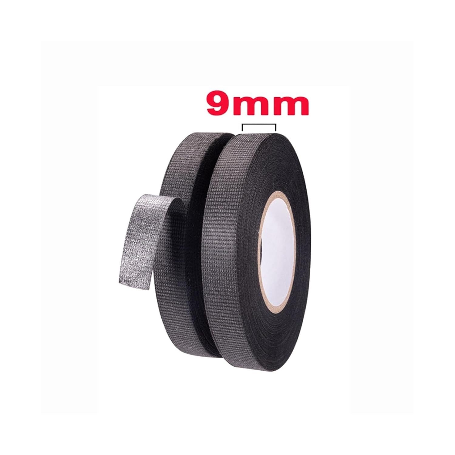 Heat-Resistant Flame Retardant Tape Electrical Insulation Adhesive Cloth Tape Car Wire Tape Automotive Cable Harness Fabric Wrap(Width 9mm Length 10m,(2 Rolls))