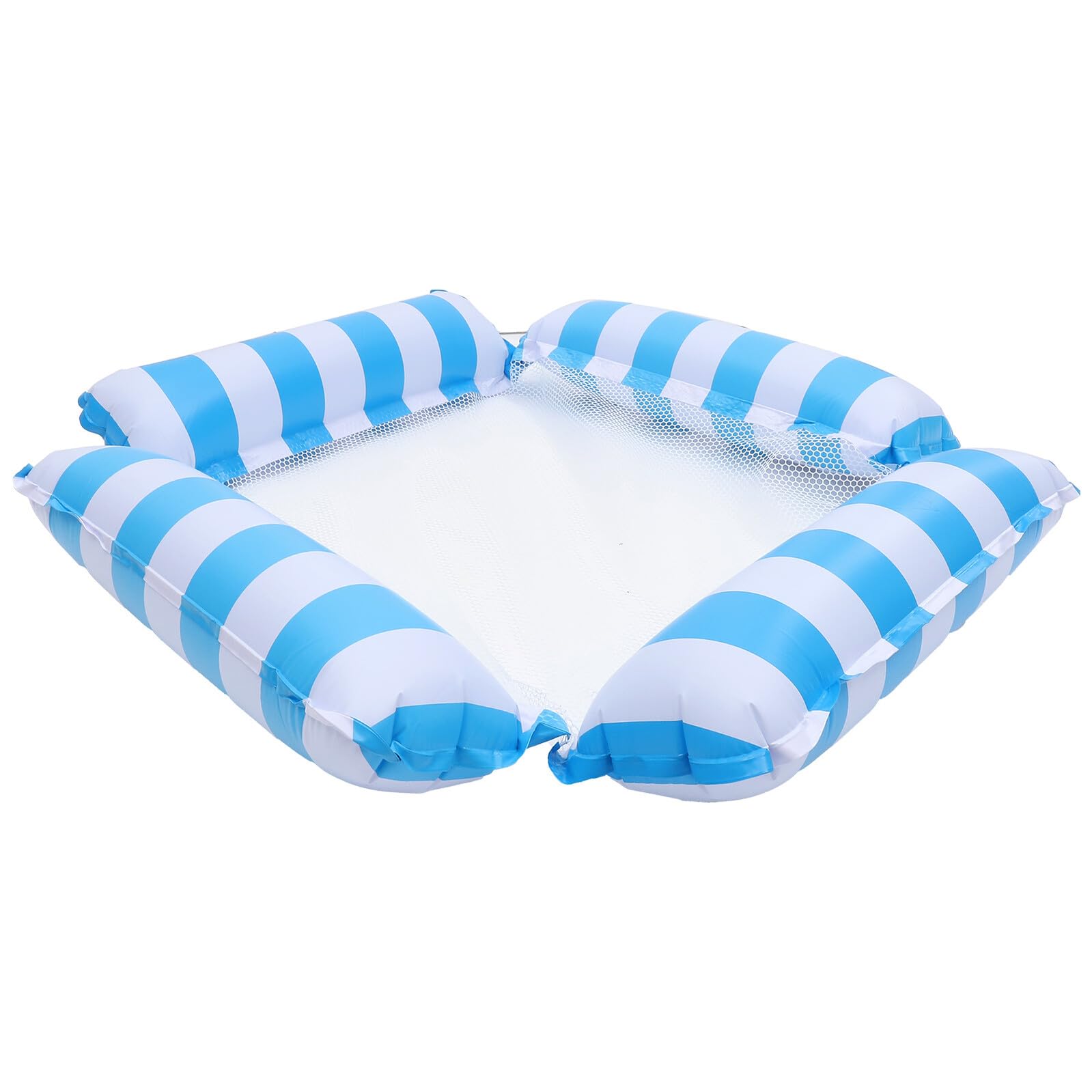 Matelas gonflable hamac piscine pliable rayé bleu Outanaya - 8