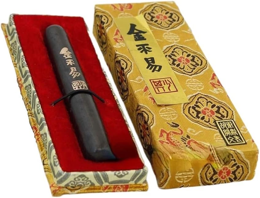 Calligraphy Inkstone with Ink Stick, Ink for Brush Painting Ink Sticks 4.3inch Chinese Traditional Ink Stick Paint Calligraphy Painting Brush Ink Blocks