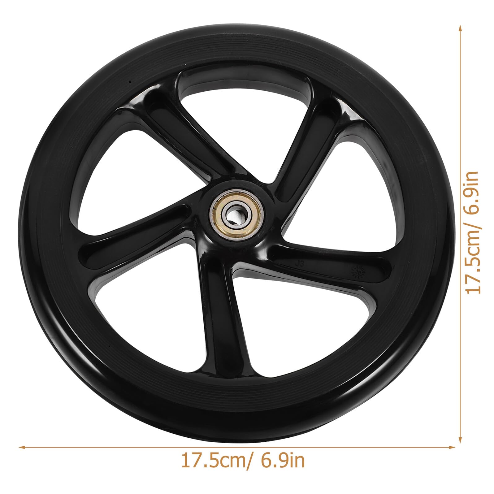 ifundom Ruedas de Pu para Scooter y Silla de Ruedas, 2 Piezas Resistentes al Desgaste y Rodamiento Fluido, Ideales para Patinetes y Uso en Trucos