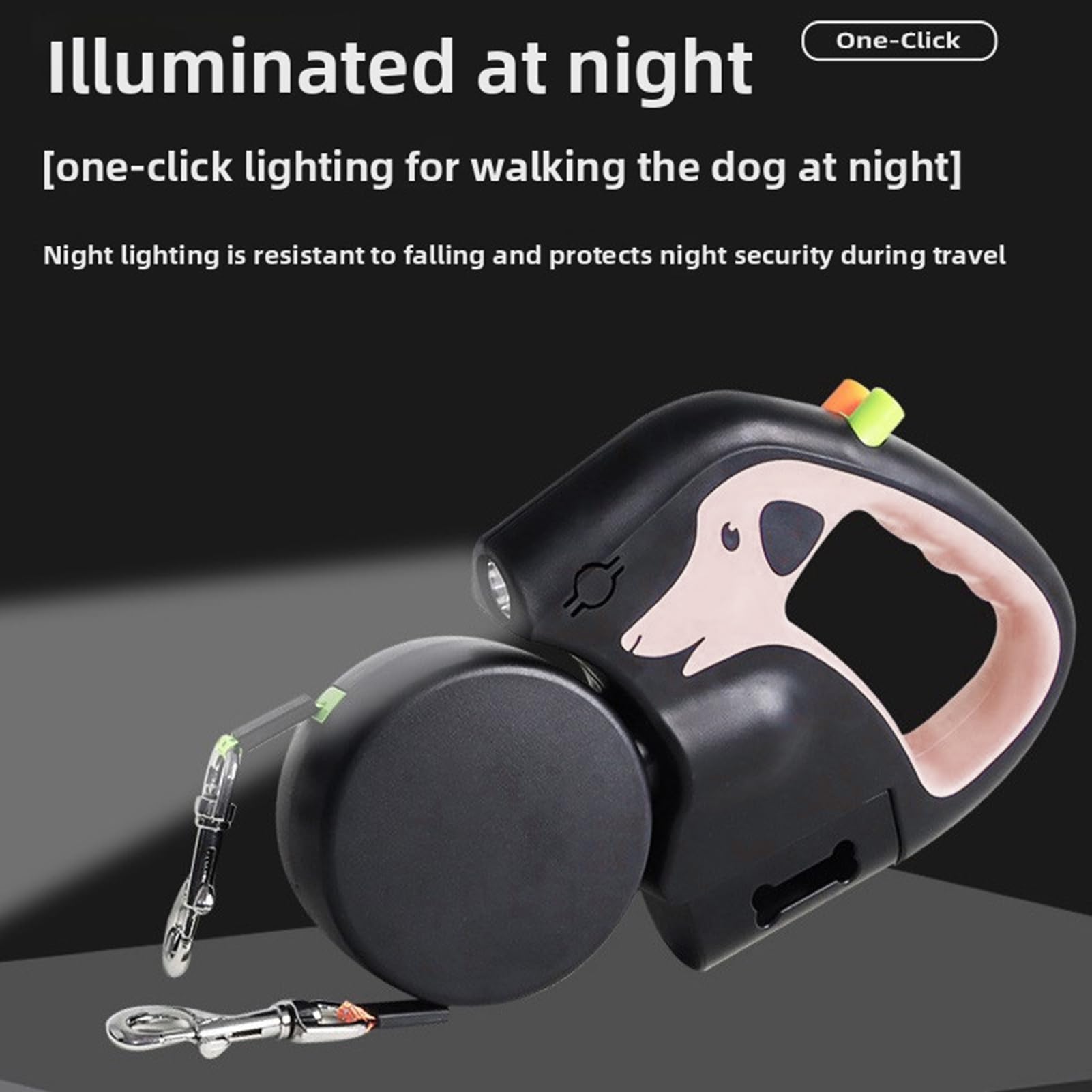 Laisse Double Rétractable pour Chien, avec Conception Légère à Double Tête, pour 2 Chiens, Poignée Confortable, Matériau ABS, Taille Portable