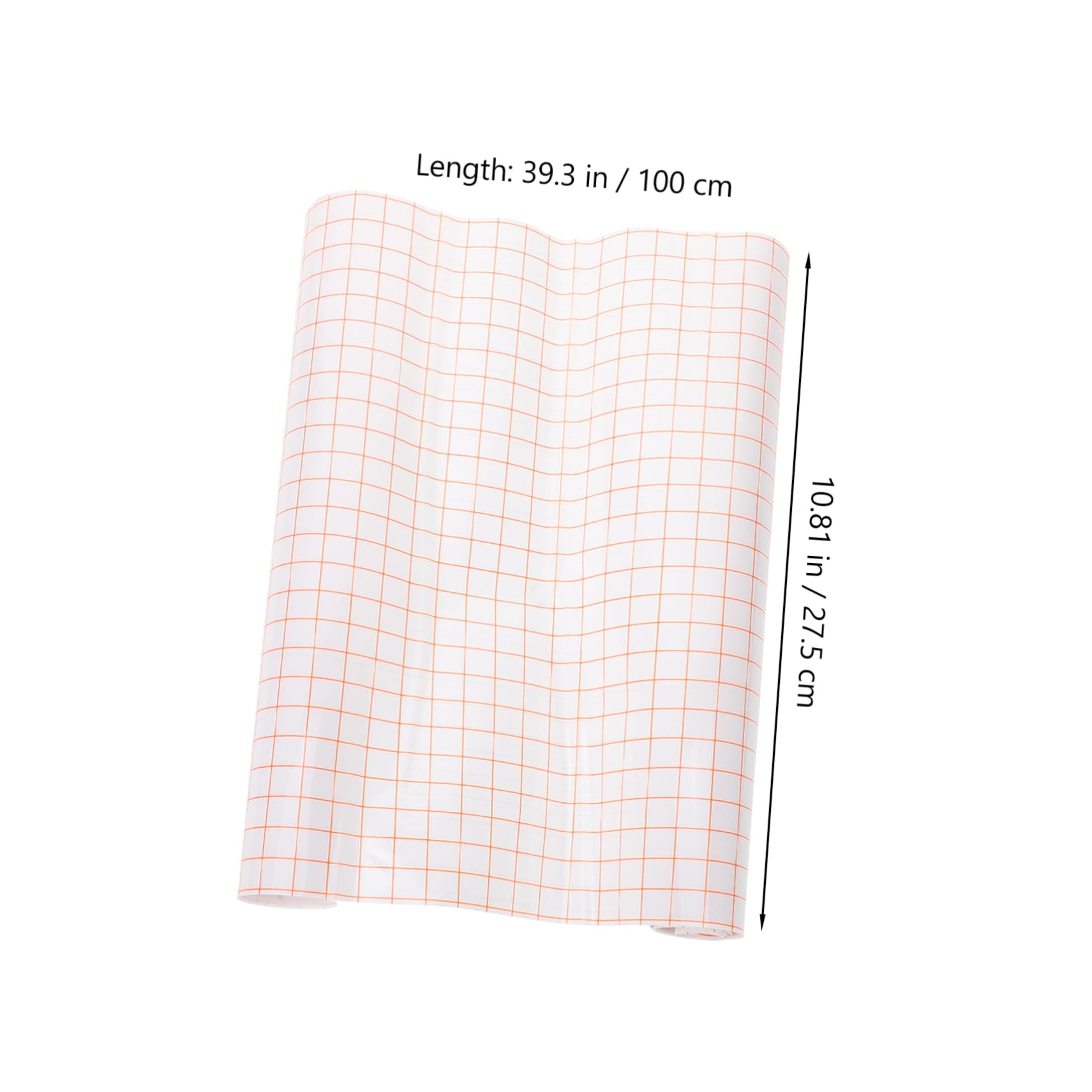 IWOWHERO Orange Grid Transfer Tape Vinyl Alignment Film Self-Adhesive Easy Transfer Solution