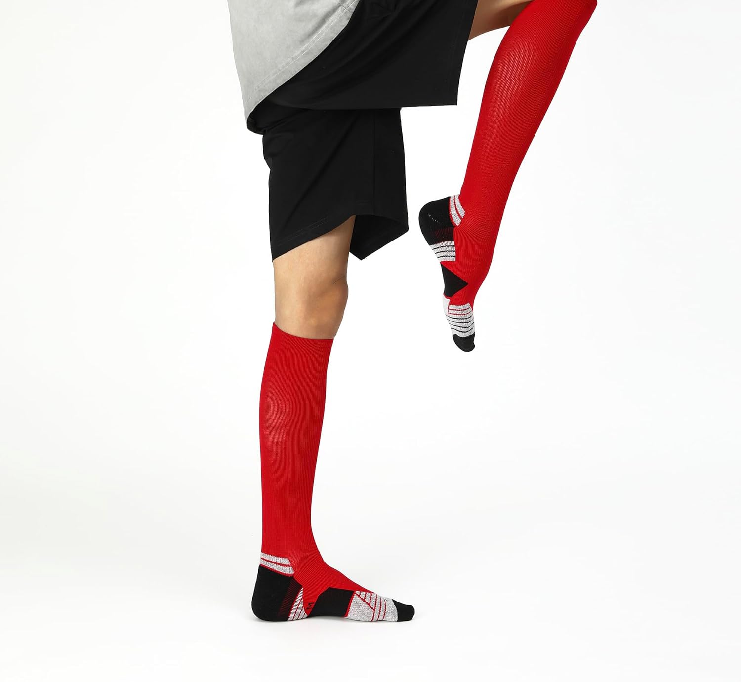 WANDER 3-6 Pairs Men's Athletic Run Cushion Over-the-Calf Tube Socks