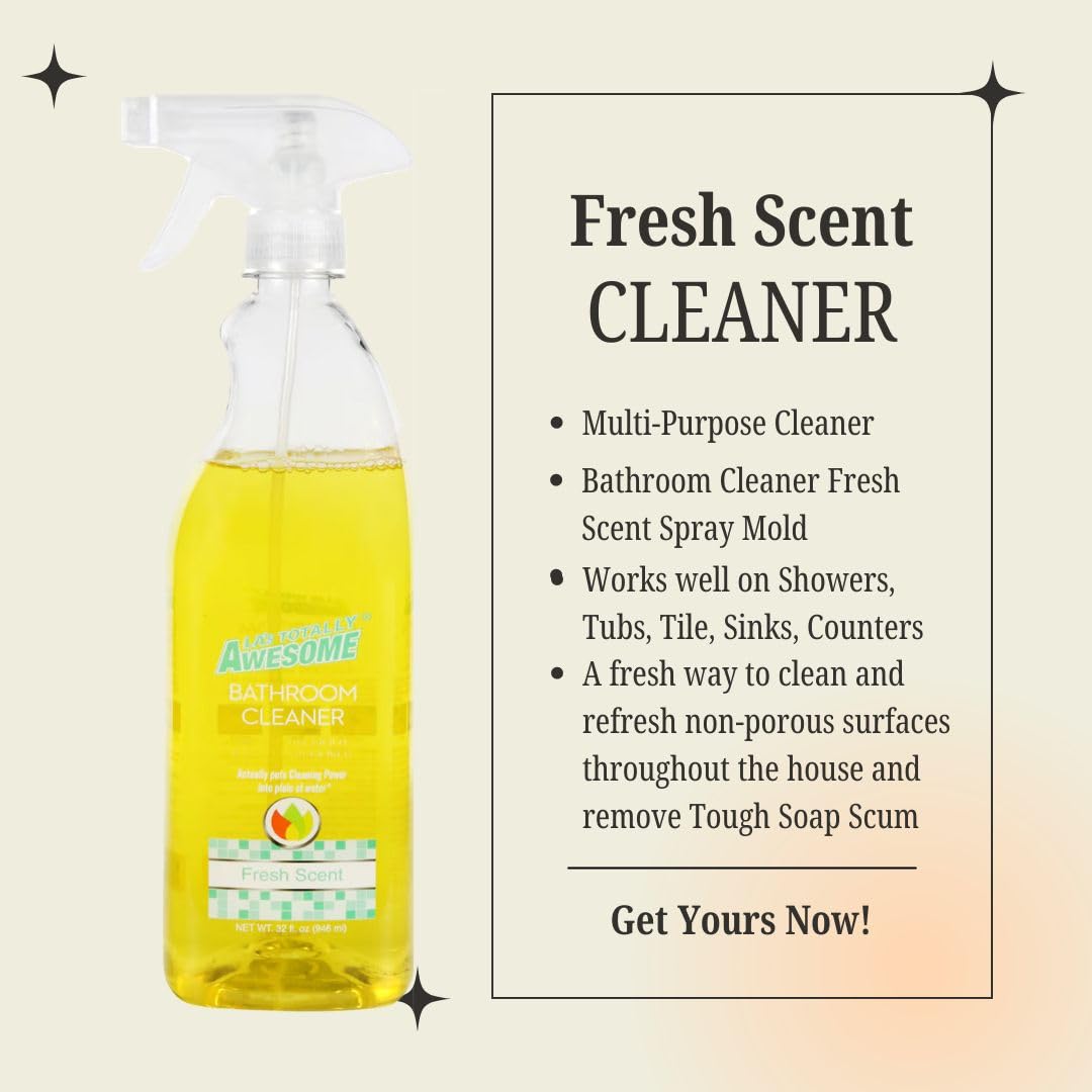 Generic Cleaning Bundle: Awesome Cherry Blossom All-Purpose Cleaner & Fresh Scent Bathroom Cleaner - Powerful Degreaser & Spot Remover 32 oz. Product Image 3