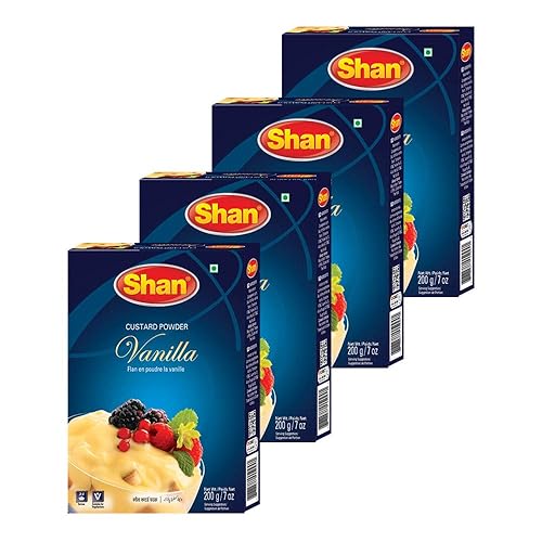 Shan Crema en polvo de vainilla de 7.05 oz (200 g)  Flan en Poudre la Vanille  Postre esencial para cualquier ocasión  Adecuado para vegetarianos