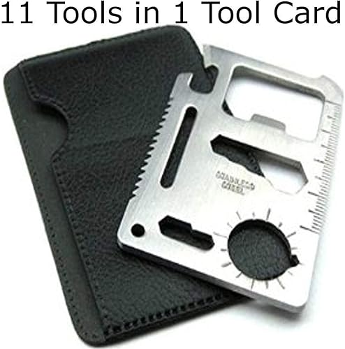 Miniatura 4 de Lodo Smate Abridor de cerveza multiherramienta para tarjetas de crédito, herramienta de bolsillo de supervivencia, 11 en 1, tamaño de tarjeta de