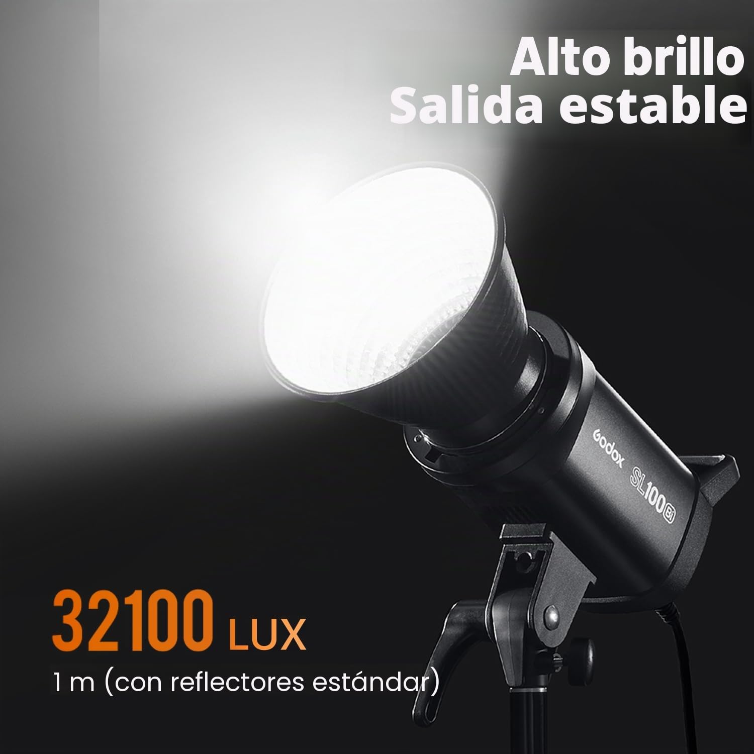 GODOX SL100D 2X 100W LED Video Light + 60 x 90 cm Softbox, Light Stand, Honeycomb Grid, with Remote Control Suitable for Film Studios, Photo Studios