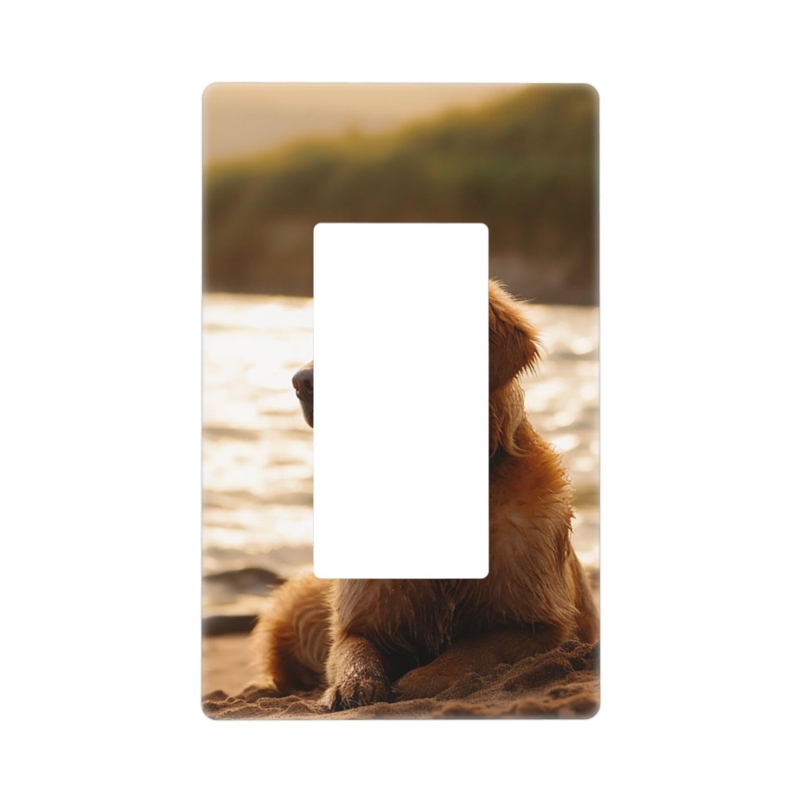 Retriever Wall Plate Cover 1 Gang Light Switch Cover Decorative Single Duplex Wall Plates Standard Size Decorator Blank Electrical Switch Plate Cover for Electrical Outlets