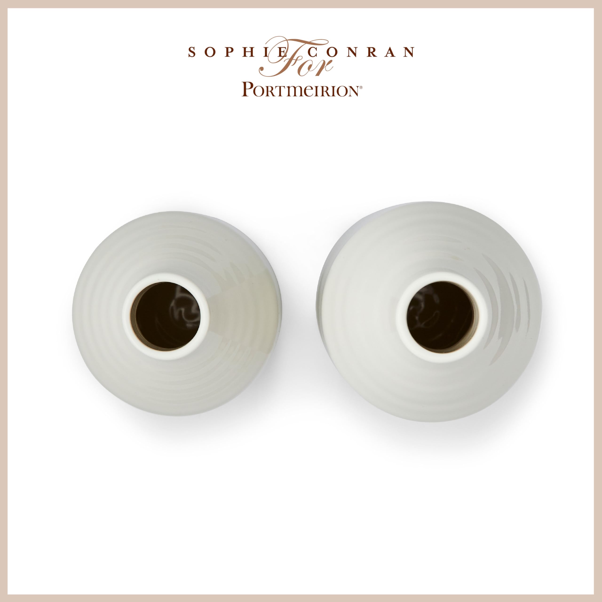 Portmeirion Home & Gifts Sophie Conran Öl- und Essig-Drizzler-Set, Porzellan (weiß, 7 x 7 x 26,5 cm)