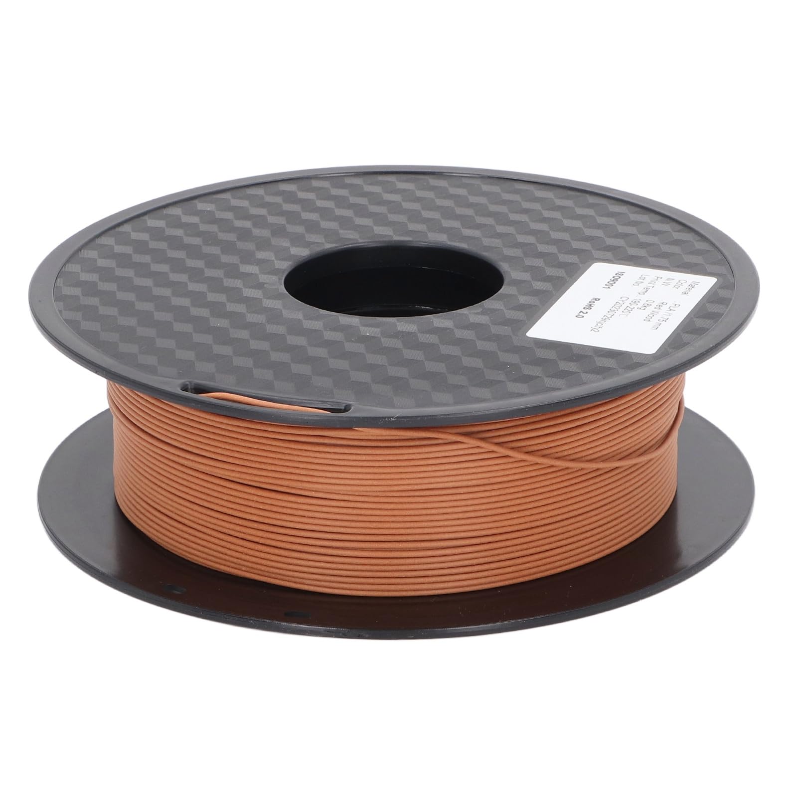1.75mm PLA Filament, Rot Holzoptik, Entblockungsfrei, Geruchsarm, Überlegene Haftung, für 3D Drucker, Zuhause, Büro