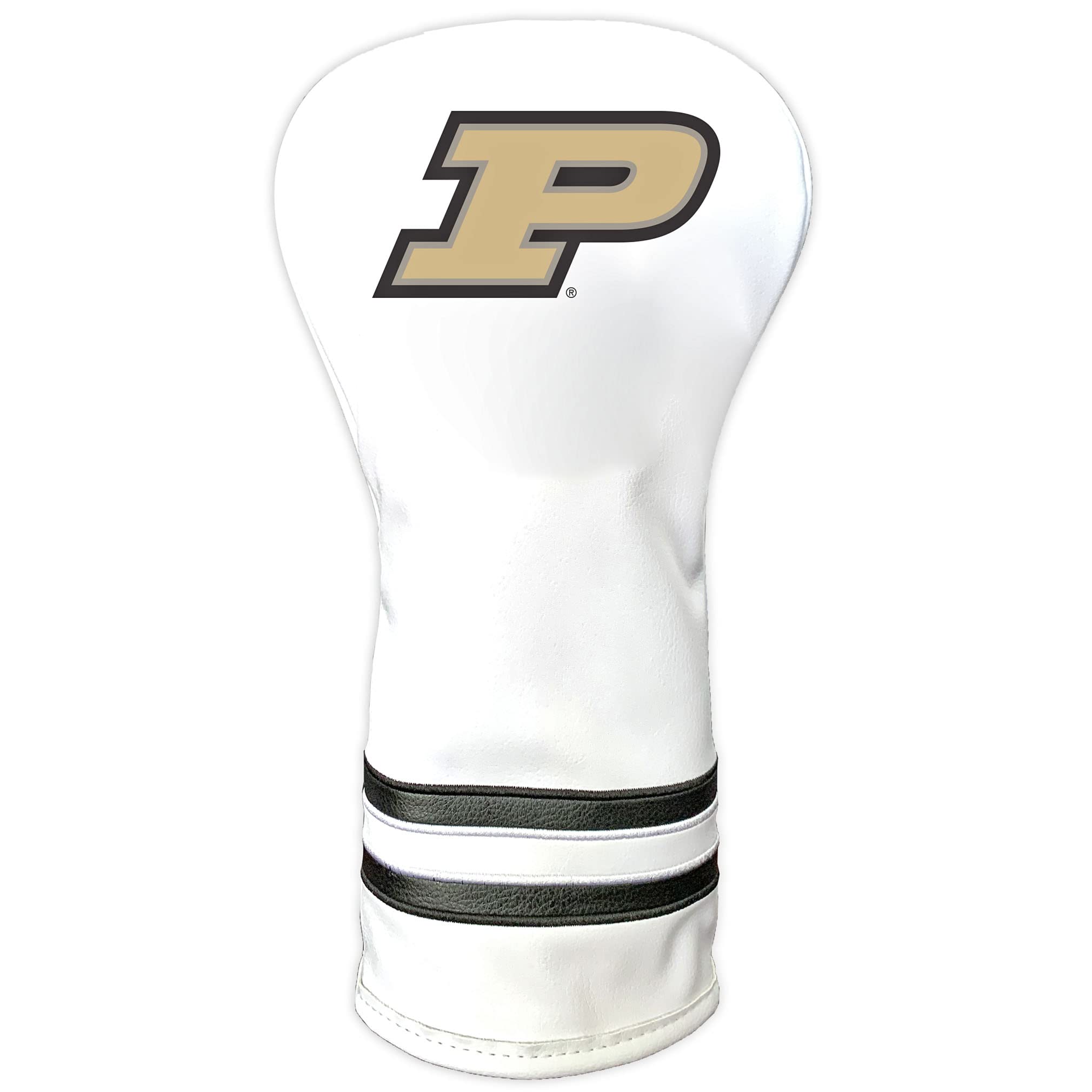 Team Golf NCAA Purdue Boilermakers White Vintage Driver Head Cover White Vintage Driver Golf Club Headcover, Form Fitting Design, Retro Design — image 1