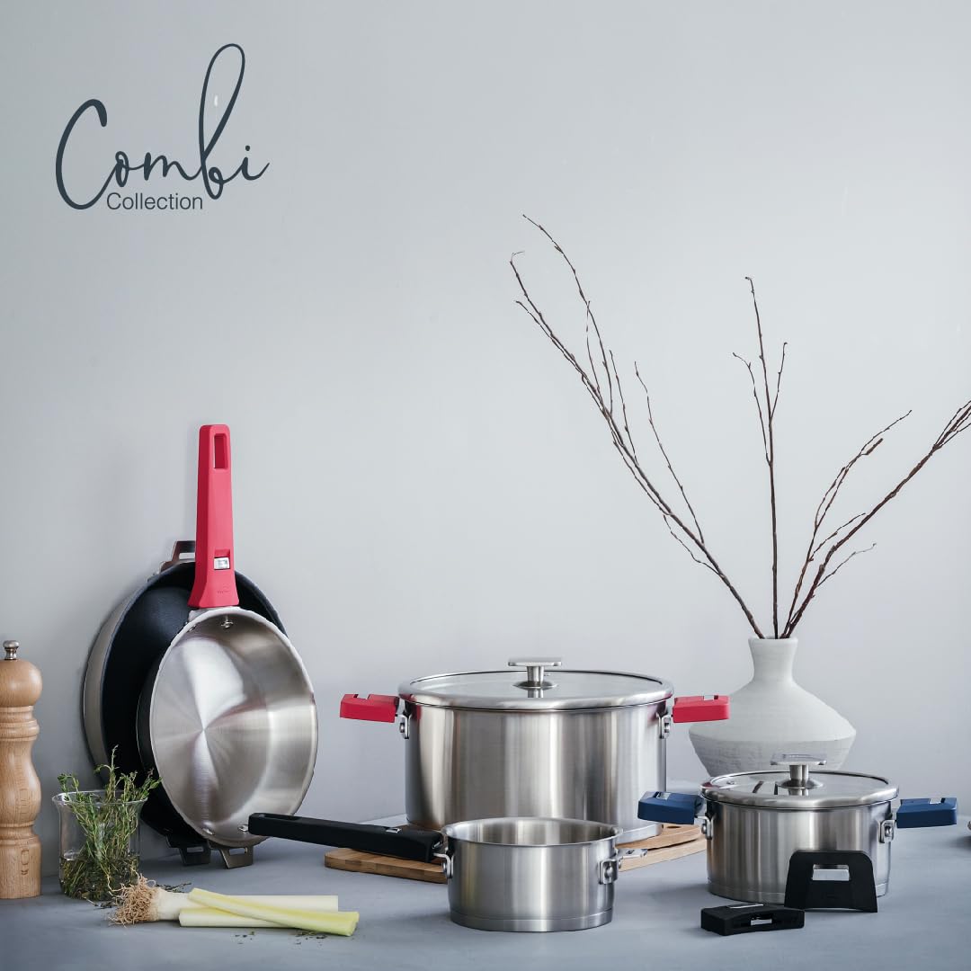 Lacor 56624 - Cuerpo para Cacerola Combi, Acero Inoxidable 18/10, Aluminio | En acero inox 18/10, para un uso práctico y profesional en cocina; apto para inducción y horno, apto para lavavajillas