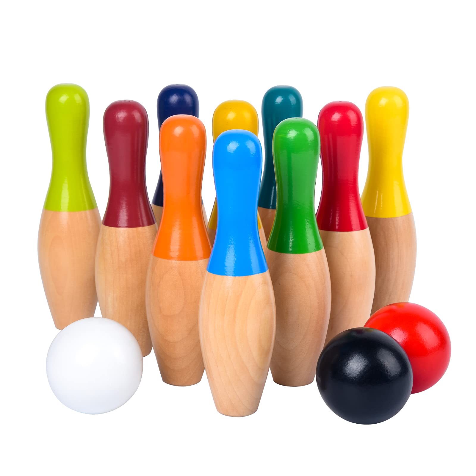 Wooden Bowling Game 7.1IN