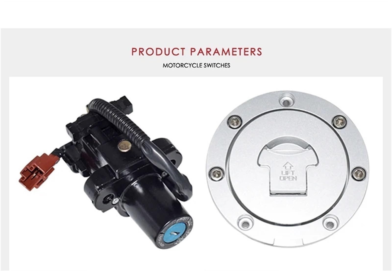 para Ho&nda CBR 600 600RR 1000 1000RR F3 F2 F4 2008-2014 Interruptor Bloqueo Ignición Motocicleta Tapa Combustible Tapa De Tanque De Bloqueo con Llave Tapa depósito Gasolina Moto