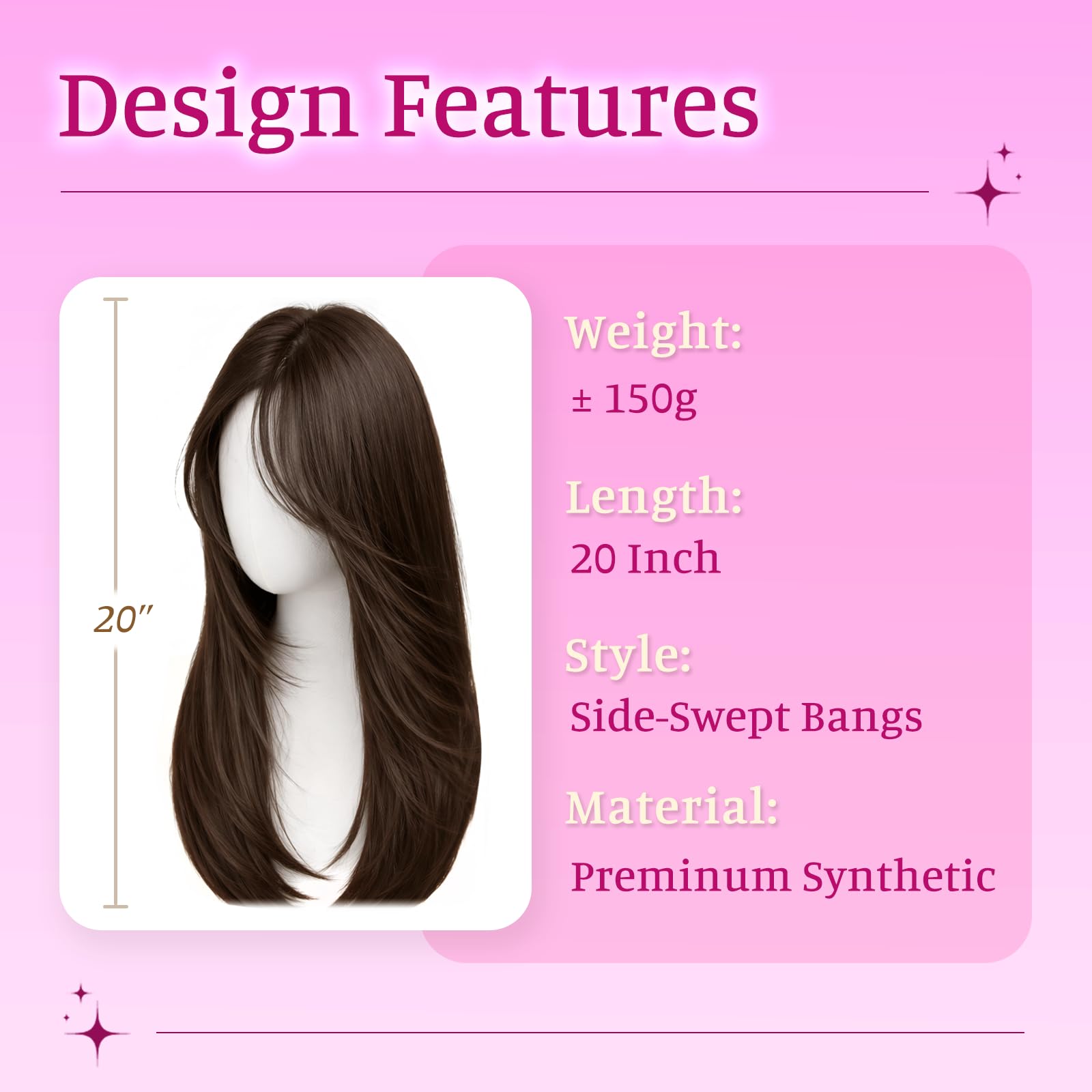 Condition photo showing As Is for hair toppers for women with thinning hair, 20 inch synthetic 360° 3d clip-in topper, straight layered wiglet adds natural volume & full crown coverage (dark brown)