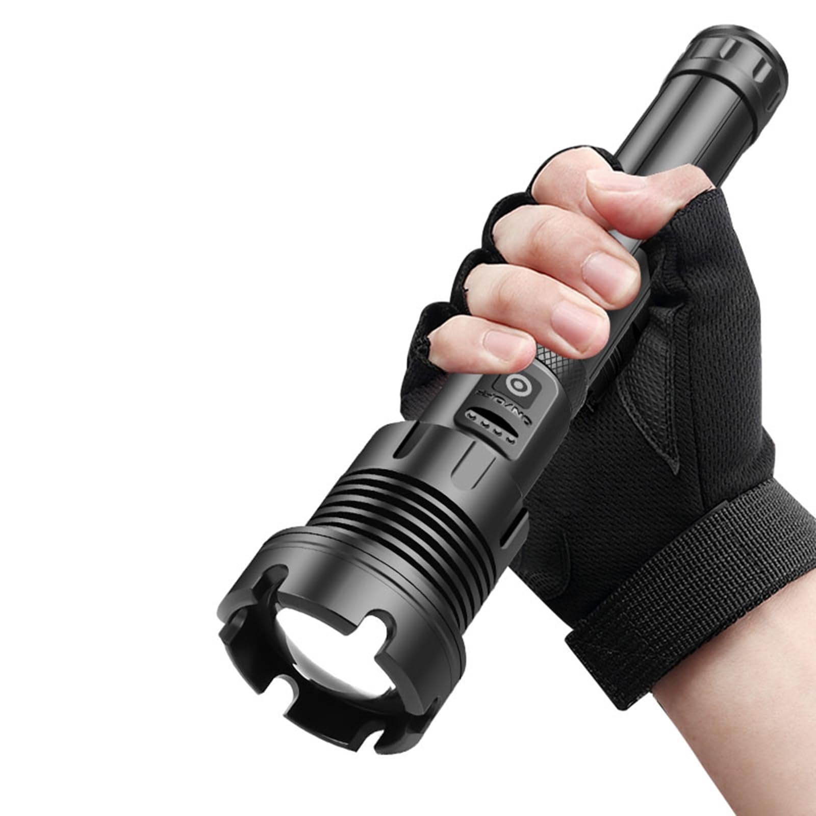 Super Bright Rechargeable LED Flashlight - Portable, Powerful, And Professional Torch for Work - Waterproof, Magnetic, USB Charging - Ideal for Military, Emergency, And Outdoor Use (Size : 2 * 26650)