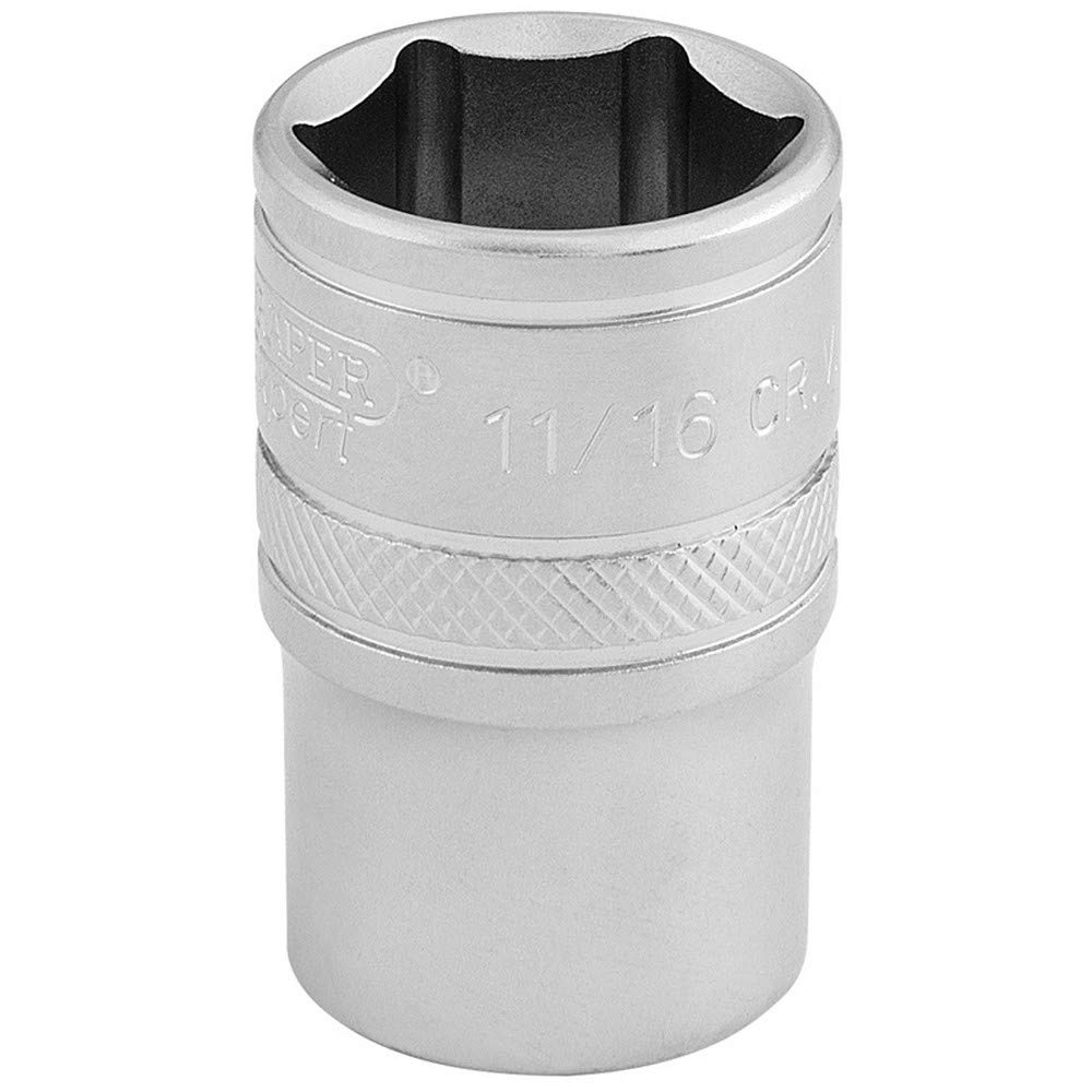 Draper 16630 6 Point Imperial Socket 1/2"" Sq Dr 11/16""
