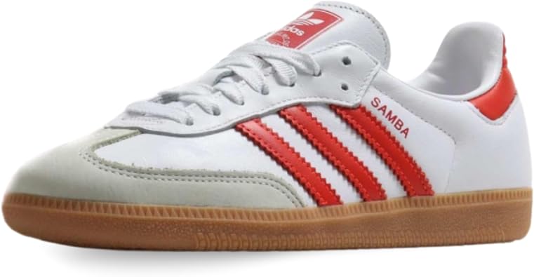 Adidas Samba OG Womens Shoes, Cloud White/Solar Red/Off White, Size 6
