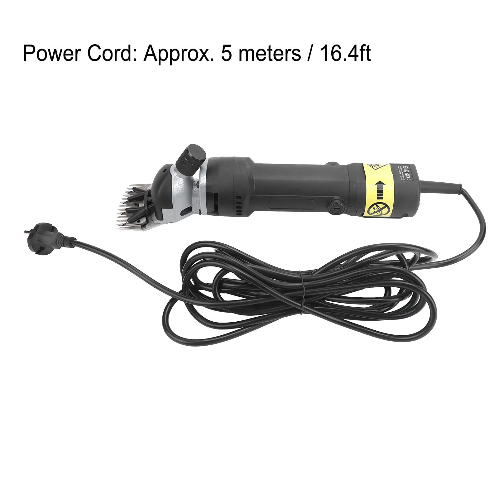 Tijeras de Lana, Esquiladora Ovejas 6 Niveles de Ajuste de Velocidad Cortadora de Ovejas Eléctrica Herramienta de Corte de Mango de Corte, con Cable de Alimentación de 5 m (EU Plug)